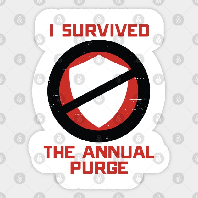 The Purge (I Survived...) - Cops Sticker by cpt_2013